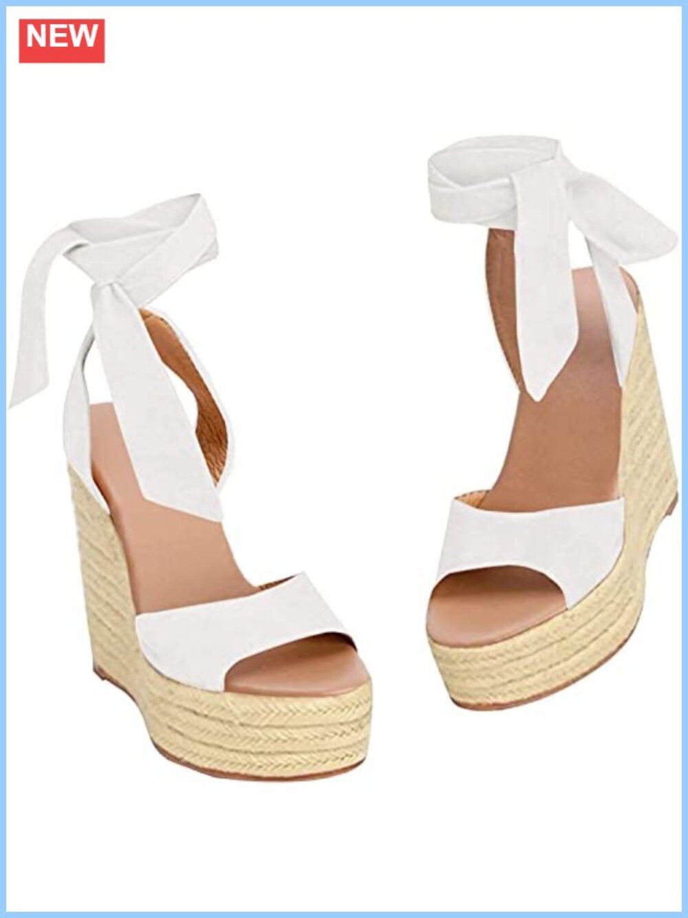 Espadrille Platform Wedge Sandals Open Toe Ankle Strap High Heel Women